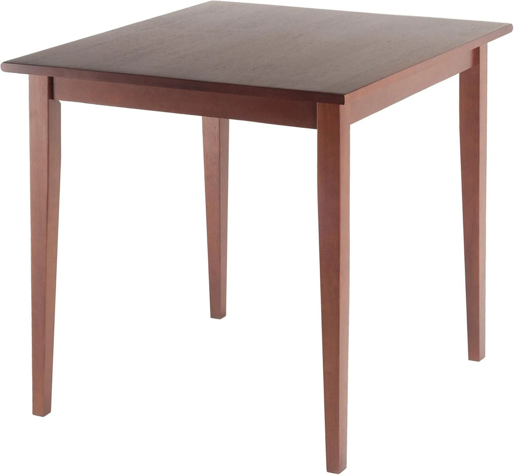 Square Wood Dining Table, Antique Walnut