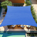 Shade&beyond Sun Sail Shade Canopy Rectangle 12' x 12' 185GSM Shade Sail for Patio Deck Yard Backyard Outdoor Facility and Activities Blue