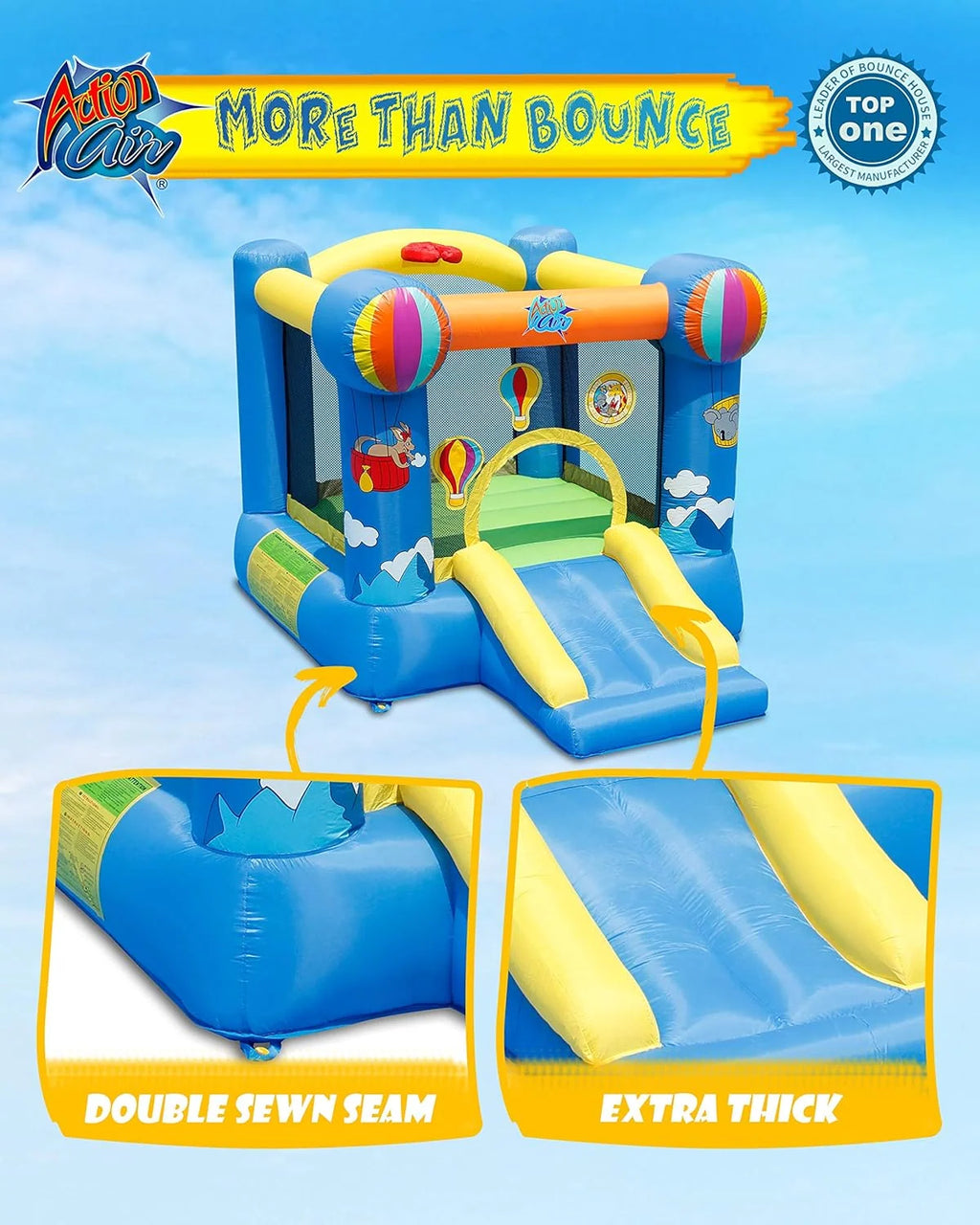 Inflatable Bounce House with Slide and Blower