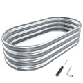 Mofeez Galvanized Raised Garden Bed Kit, 4x2x1 ft Galvanized Planter Raised Beds, Oval Large Metal Raised Garden Beds Outdoor for Vegetables,