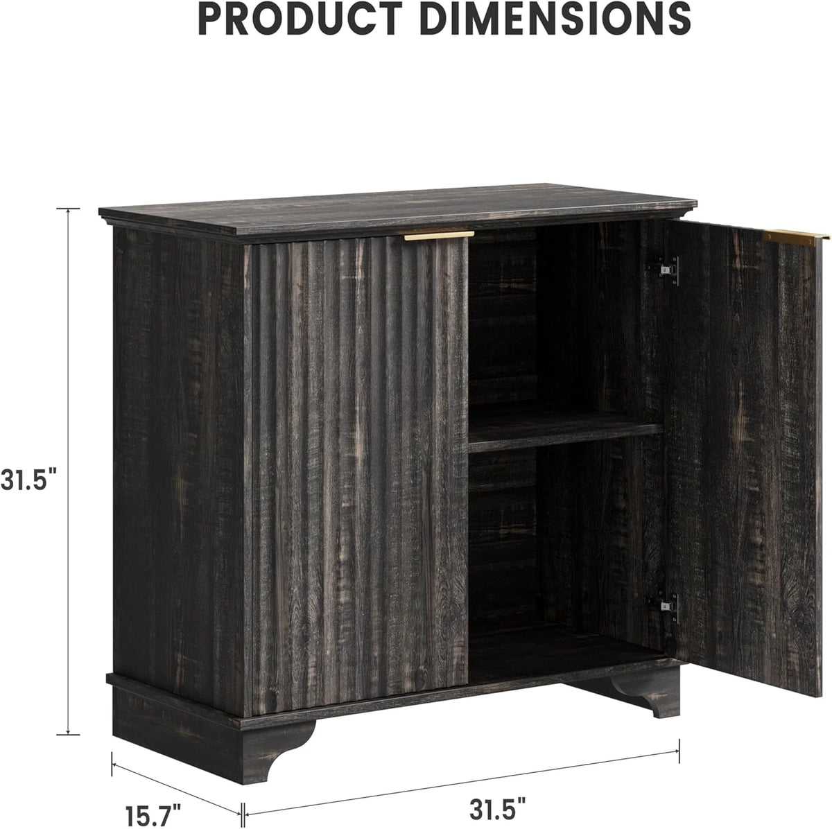 Perfect Deals Await Modern Farmhouse Coffee Bar Cabinet �?kitchen Storage Cabinet with Fluted Doors, Sideboard Buffet with Adjustable Shelves for Kitchen, Dining Room, and Living Room, White