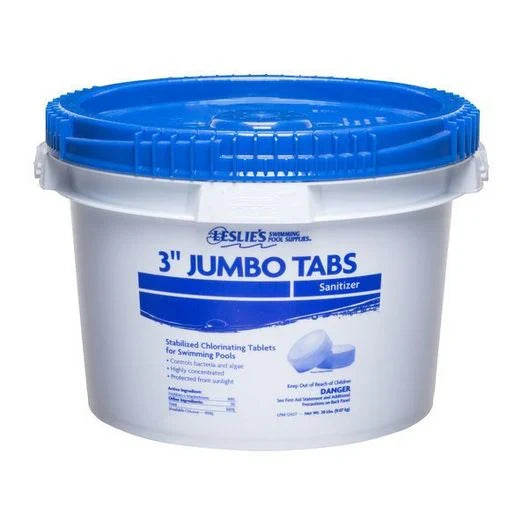 Leslie's - 3 in. Jumbo Chlorine Pool Tabs - 20 lbs. Bucket