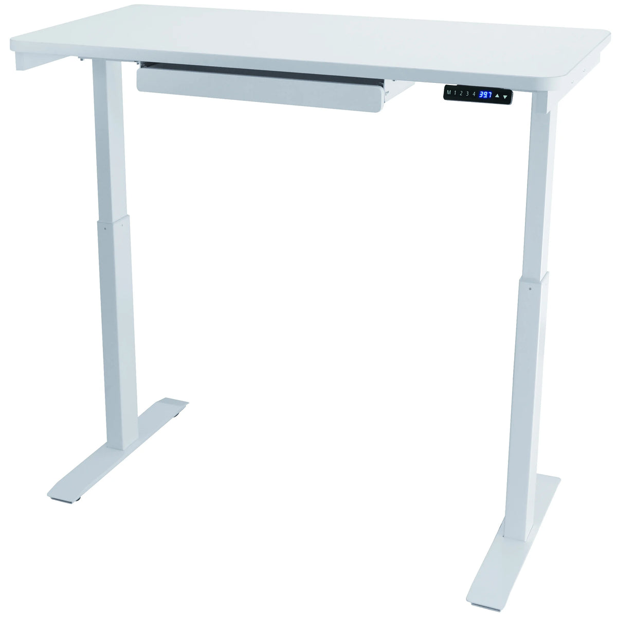 Motionwise Black Electric Height Adjustable Standing Desk, 24?x48", Height Adjustable 28" - 48" with 4 Pre - Set Height Adjustments and USB Charge Port, Multiple Colors