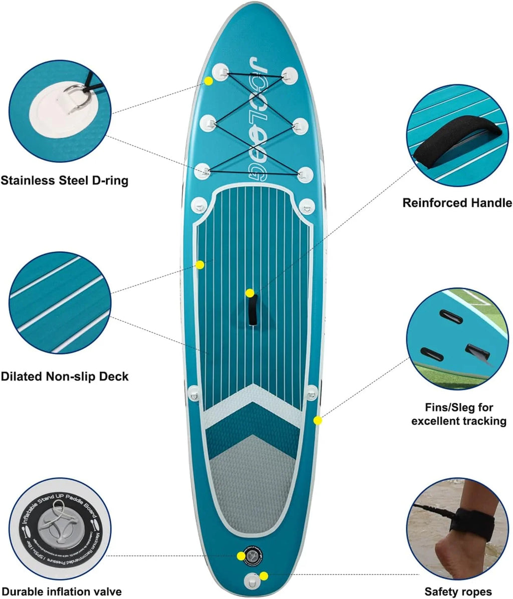 Inflatable Stand-Up Paddle Board with Backpack and Paddle