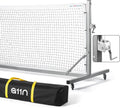 Portable Pickleball Net with Wheels and Winch System