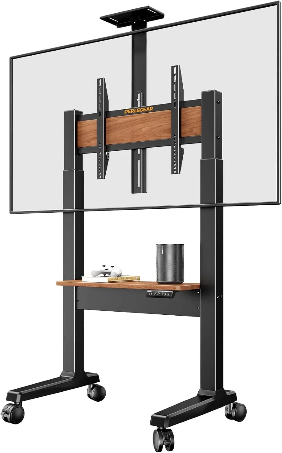 Motorized Mobile TV Stand for 37–86-Inch TVs