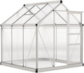 Walk-In Polycarbonate Greenhouse with Sliding Door and Roof Vent