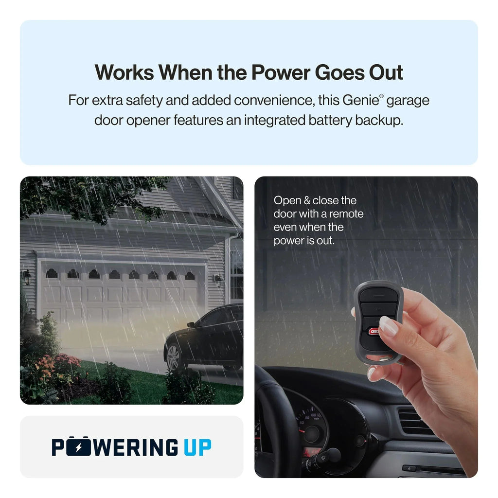 Chain Drive 750 3/4 Hpc Garage Door Opener W/battery Backup - Heavy Duty