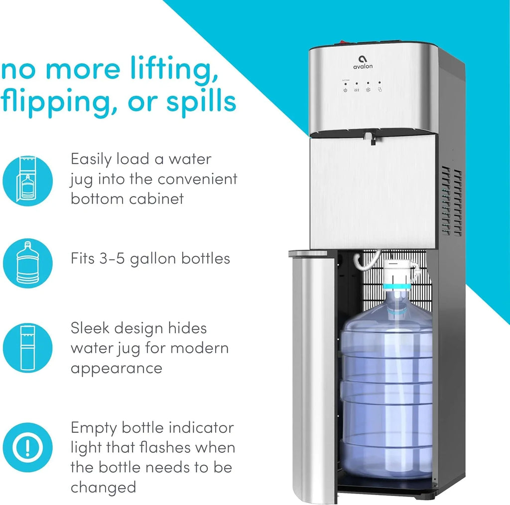 Limited Edition Self Cleaning Water Cooler Water Dispenser - 3 Temperature Settings - Hot, Cold & Room Water, Durable Stainless Steel…