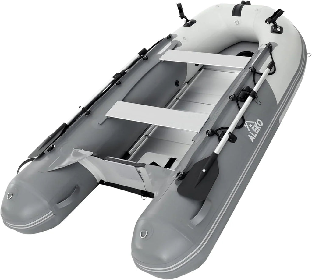 Inflatable Boat | Yacht Dinghy Tender Raft | Multi Person Fishing Boat | Aluminum Floor Oars | Fishing Rod Holders | Heavy-duty Pvc | 2024…