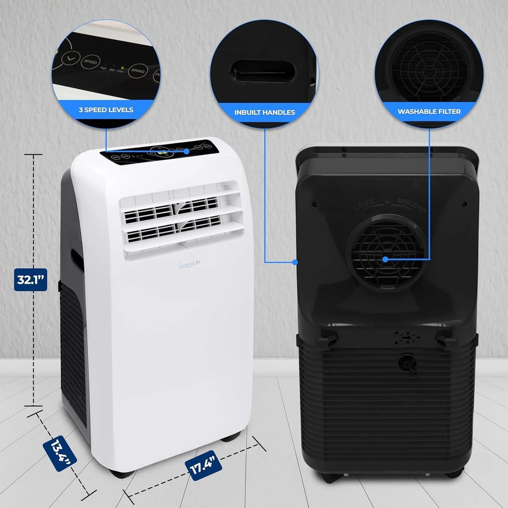 Portable Air Conditioner with Remote Control and Window Kit