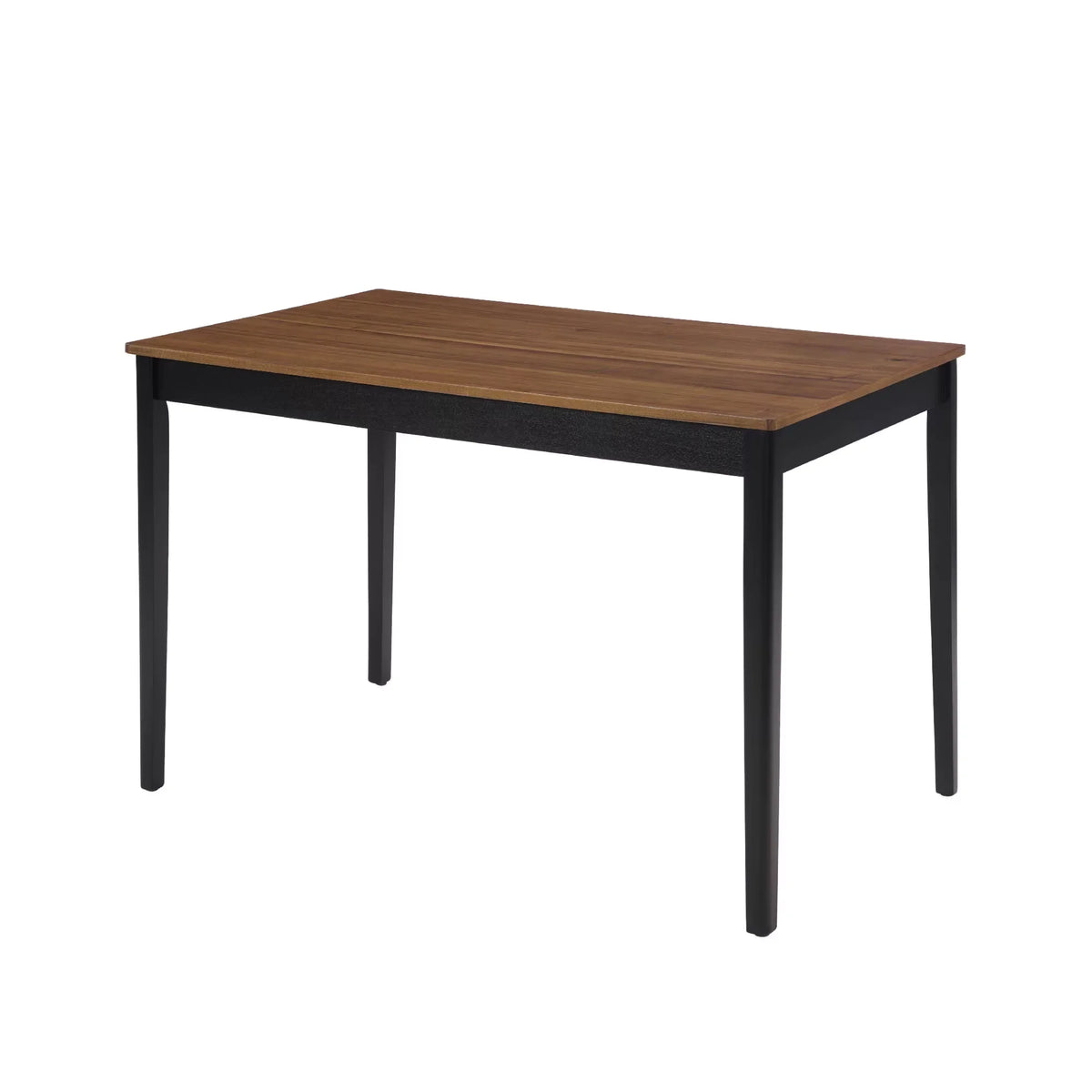 Seizeen Solid Wood Kitchen Table and Chairs, Dining Room Table Set for 4 with Gray Upholstered Chairs, Wood Grain Table Heavy - Duty Frame, Rustic Minimalist Style Breakfast Nook Set