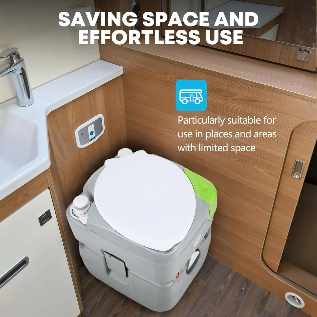 Portable Camping Toilet with 5.8-Gallon Waste Tank