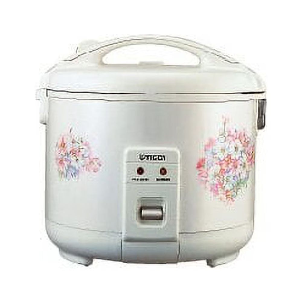Tiger JNP - 1800 10 - Cup Electric Rice Cooker, Floral White - Pure Flower Design